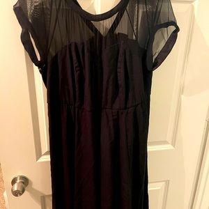 Black Torrid dress with sheer top